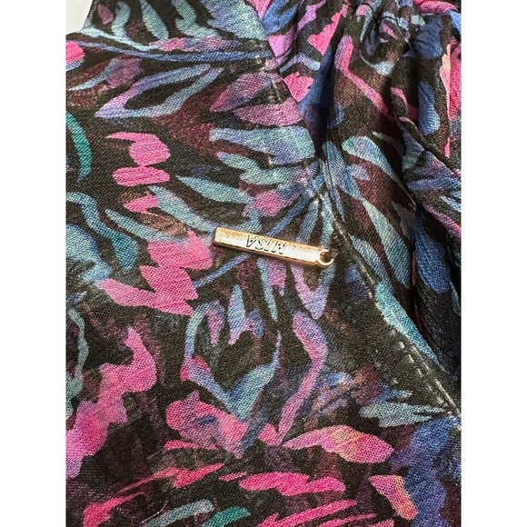 MISA Los Angeles Dress Womens Small Purple Colette Midi Floral Electric Party - Picture 7 of 13